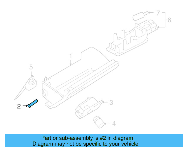 Glove Box Pin 3D0-857-169-A - View 15