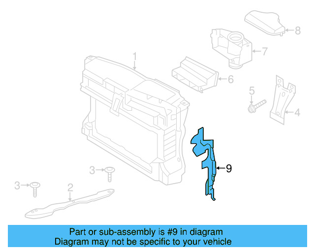 Air Baffle 5K0-121-284-C - View 4