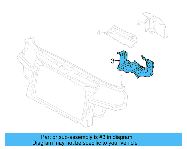 Radiator Support Air Duct 1J0-805-962-C-B41 - View 9