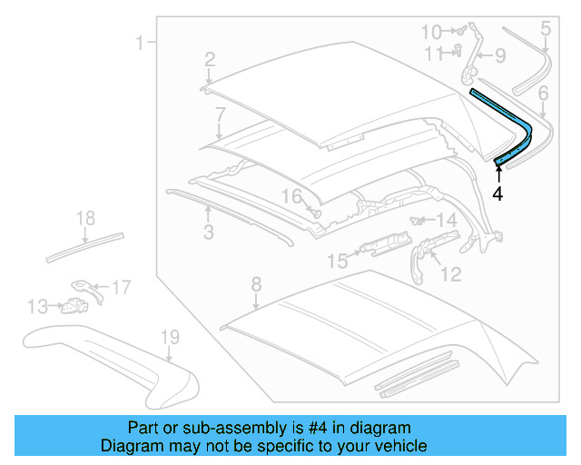 Top Cover Retainer 1E0-871-321-A - View 3