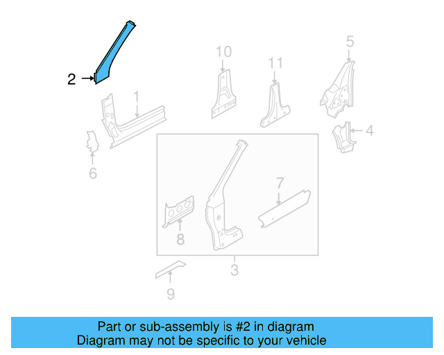 Windshield Pillar 1Q0-810-149-A - View 3