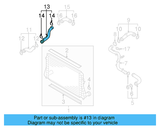 Pressure Pipe 1J0-145-770-Q - View 3