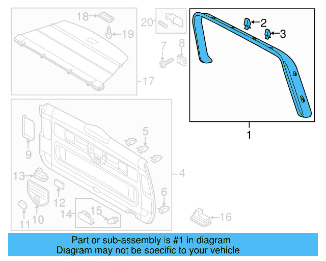 Upper Trim 7P6-867-603-D-82V - View 3