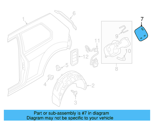 Fuel Door (Unpainted) 5g0809909gru