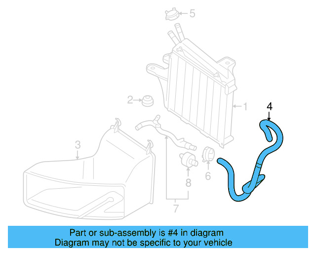 Radiator Hose 1K0-122-051-GP - View 5