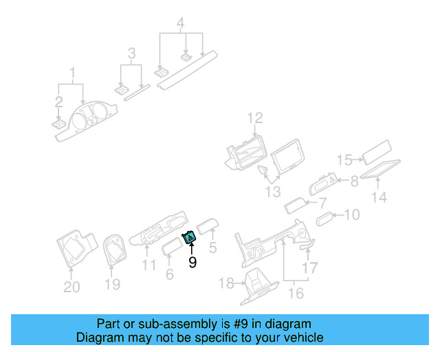 Trim Bezel 3C1-858-079-H-3H5