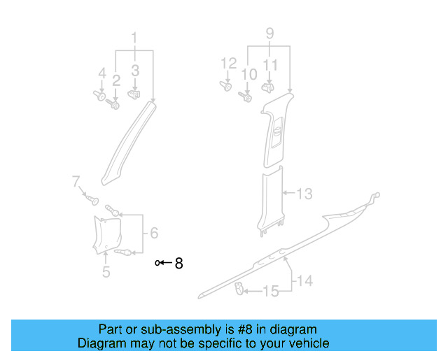 Kick Panel Trim Cap 3B0-864-509-A-71N - View 6