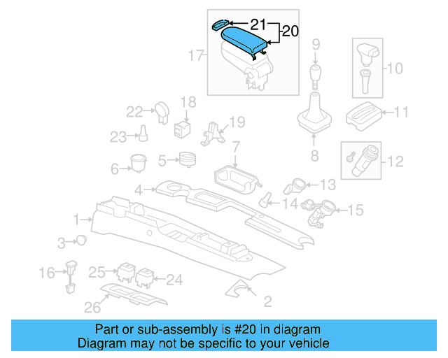 Armrest Door 3B0-867-173-GTY - View 5