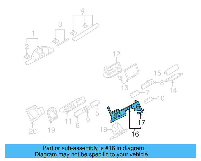 Lower Trim Panel 3C1-857-200-H-H67 - View 8