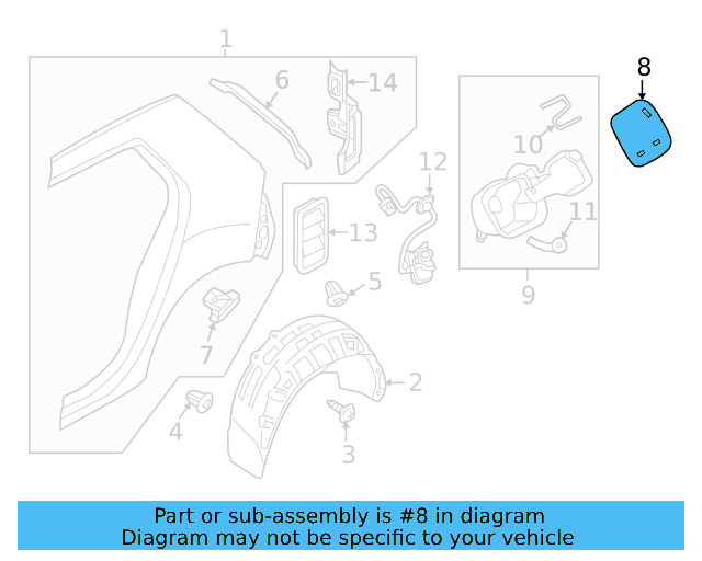 Fuel Door 5GM-809-909 - View 2