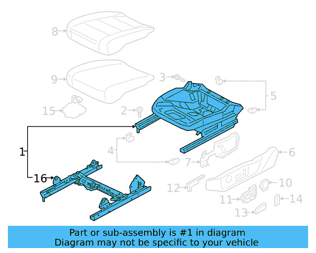 Seat Frame 3Q0-881-105-AK