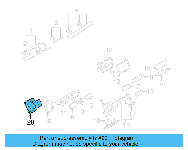 Retainer Plate Bracket 3C1-857-269 - View 9