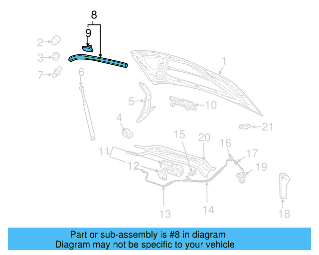 Front Seal 3C0-823-699 - View 2
