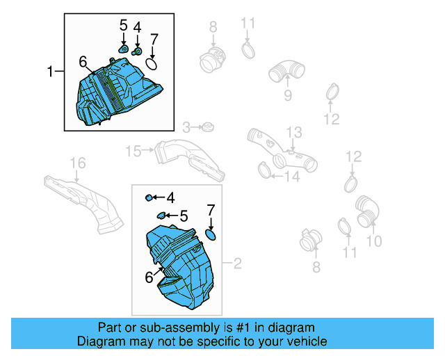 Air Cleaner Assembly 3D0-129-607-BJ - View 3