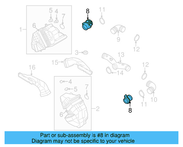 Mass Air Flow Sensor 06A-906-461-G - View 10