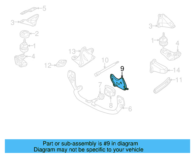 Mount Bracket 8E0-199-351-M - View 22