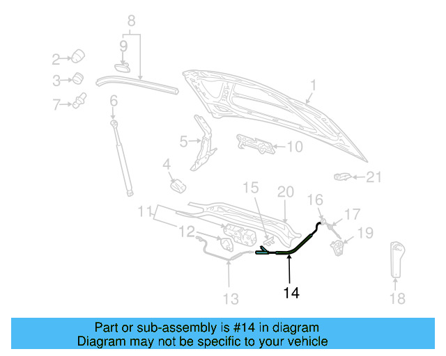 Release Cable 1Q0-823-535 - View 3
