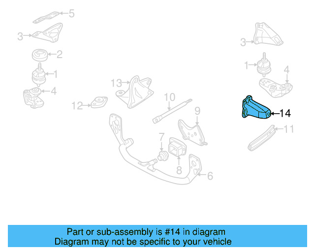 Trans Support 8D0-399-113-AB - View 4