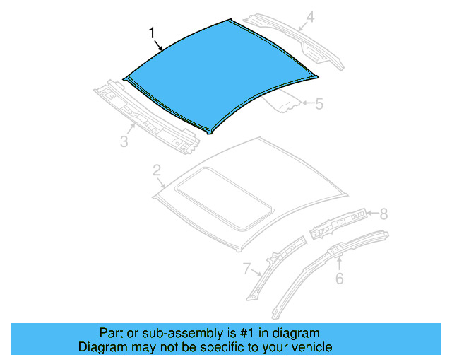 Roof Panel 3C5-817-101 - View 6