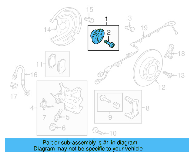 Hub & Bearing 8V0-598-625-B - View 11