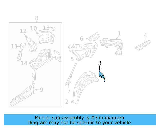Outer Wheelhouse Reinforced Plate 561-809-820 - View 8