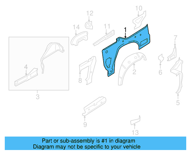 Inner Panel Assembly 1Q0-809-405-A - View 5