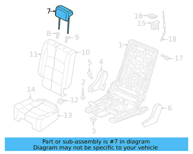 Headrest 5NN-885-901-D-ZGJ - View 4