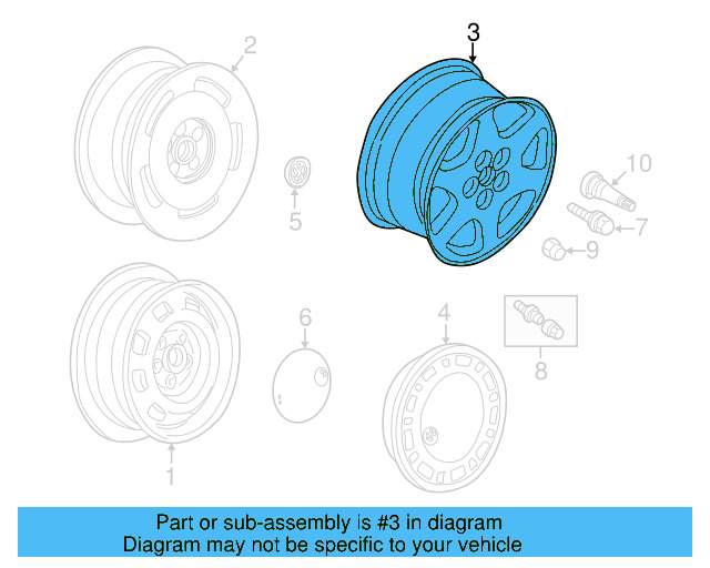 Wheel 7D0-601-027-A-091 - View 5