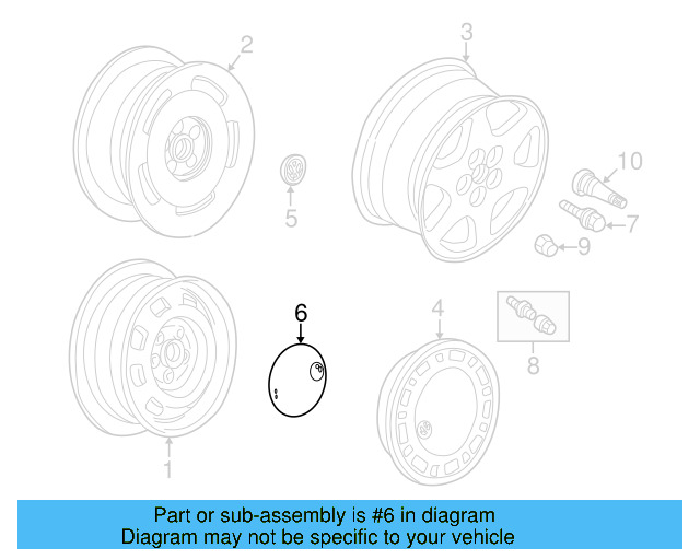 Center Cap 6N0-601-171-BXF - View 14