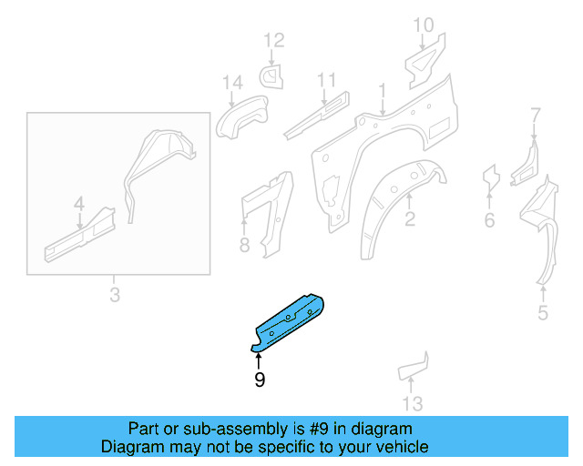 Center Reinforced 1Q0-809-786 - View 3