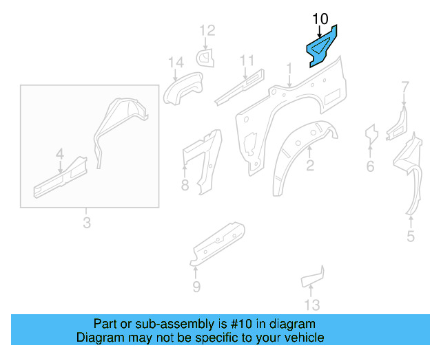 Reinforced Plate 1Q0-809-065 - View 3