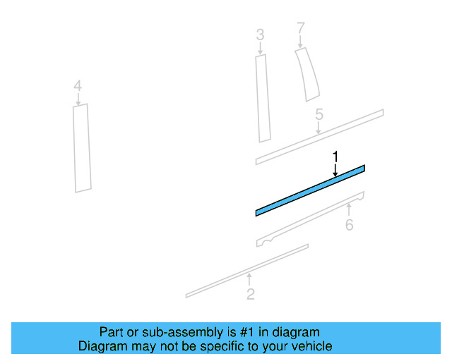 Side Molding (Unpainted) 7b0853754gru - View 2