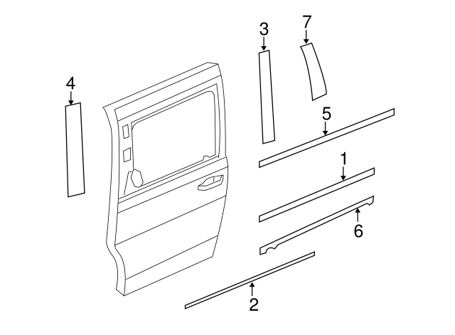 Side Molding (Unpainted) 7b0853753gru