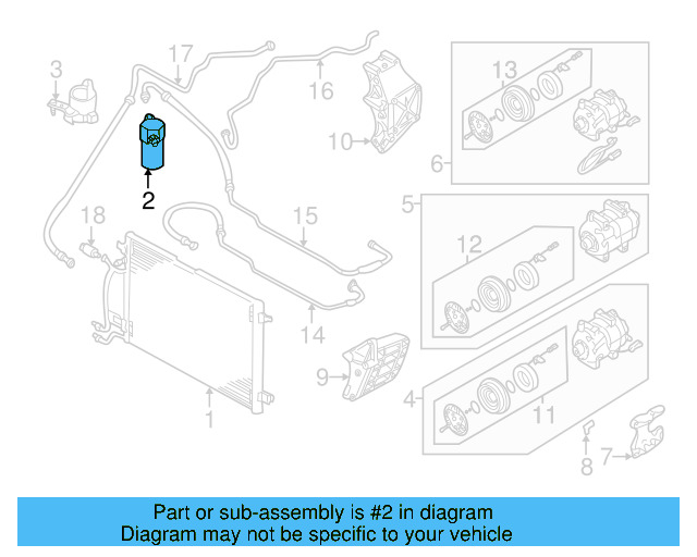 A/C Receiver Drier 8A0-820-193-AB - View 4
