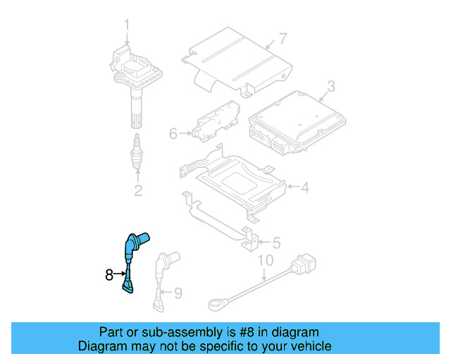 Engine Camshaft Position Sensor 030-907-601-E - View 8