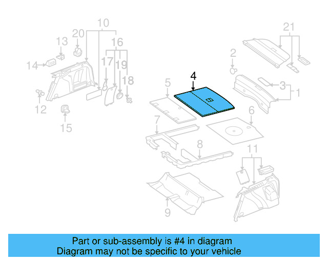 Spare Tire Compartment Cover 1K9-863-463-B-4ES - View 9