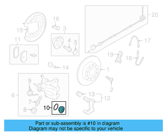 Caliper Overhaul Kit 1J0-698-671 - View 7