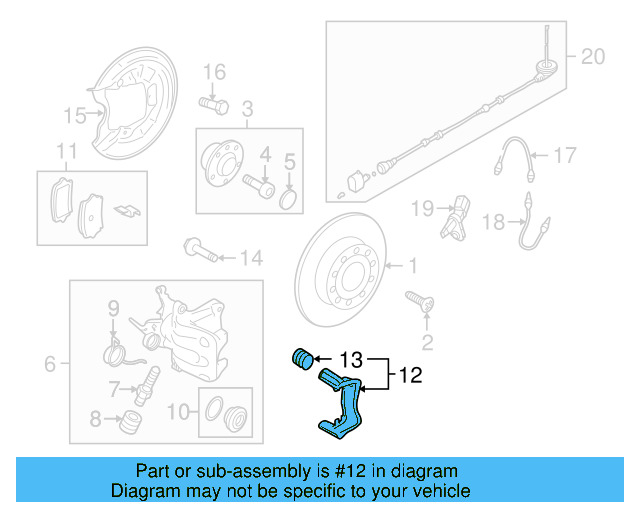Caliper Mount 1K0-615-425-AC - View 17