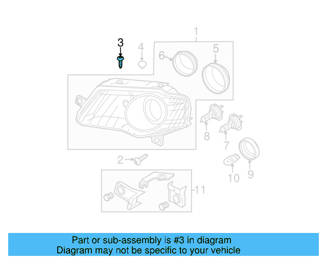 Headlamp Assembly Screw N-911-080-01 - View 19
