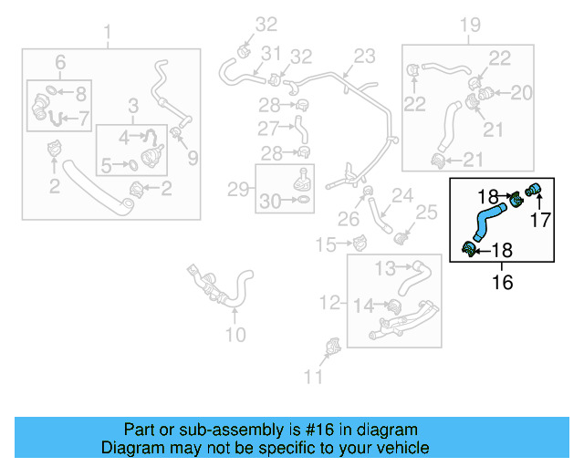 Radiator Coolant Hose 5C0-121-049-F - View 20