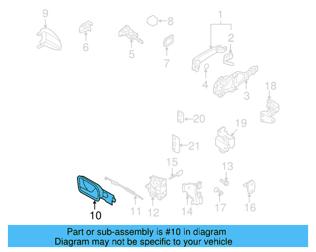 Handle, Inside 1K2-837-114-H-UAQ - View 4