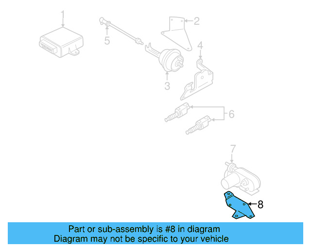Vacuum Pump Bracket 8D0-907-341 - View 3