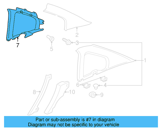 Trim Plate 3B5-868-593-C-KTD - View 3