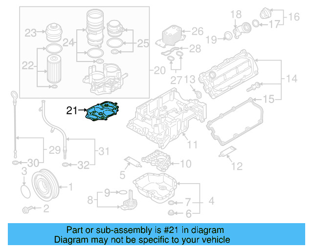 Oil Filter Housing Gasket 059-115-441-K - View 6