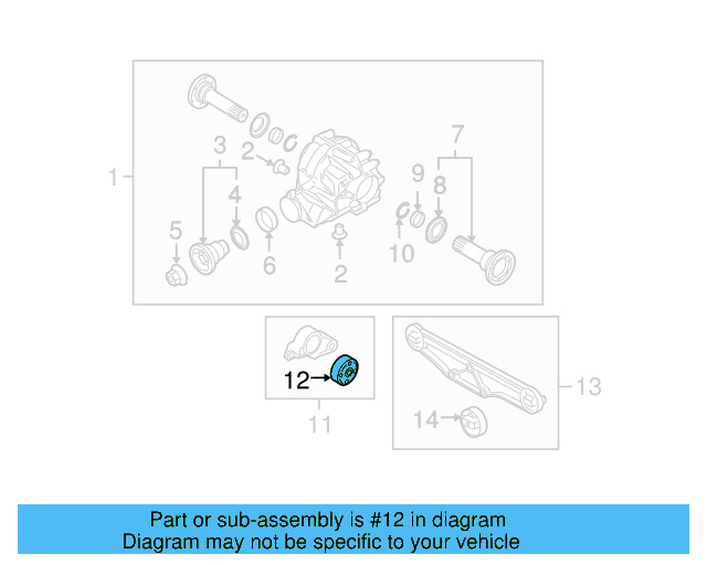 Differential Mount Bushing 8E0-599-381-B - View 4