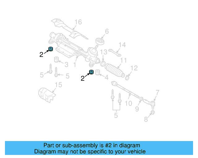 Rack And Pinion Mount Bushing 5N0-423-809-C - View 11