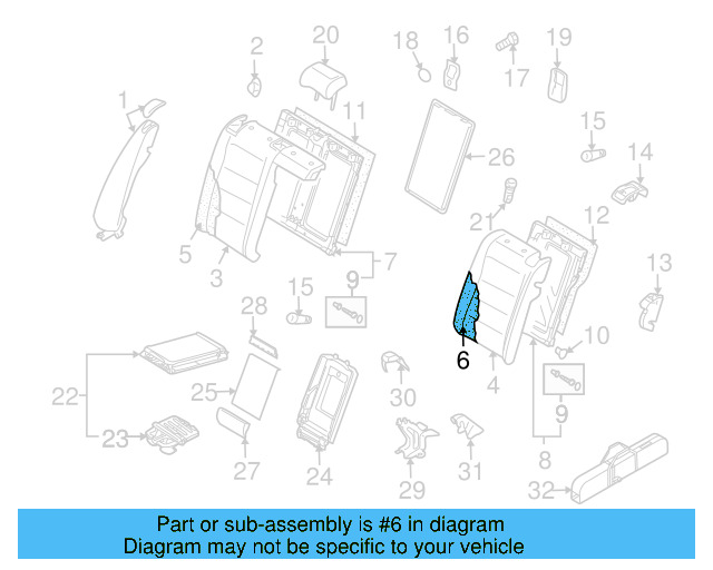 Seat Back Pad 1K5-885-775-J