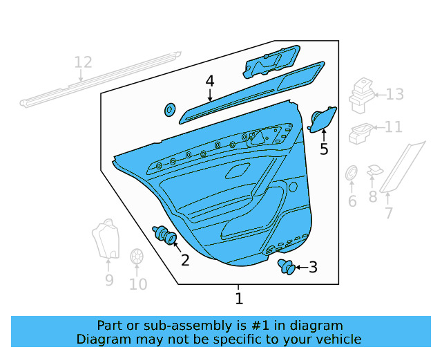Door Trim Panel 5GM-867-211-DR-PVQ