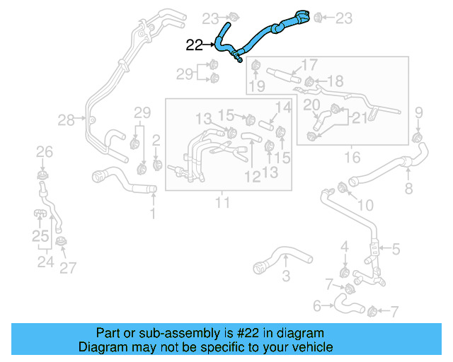 Overflow Hose 5Q0-122-447-AS - View 2