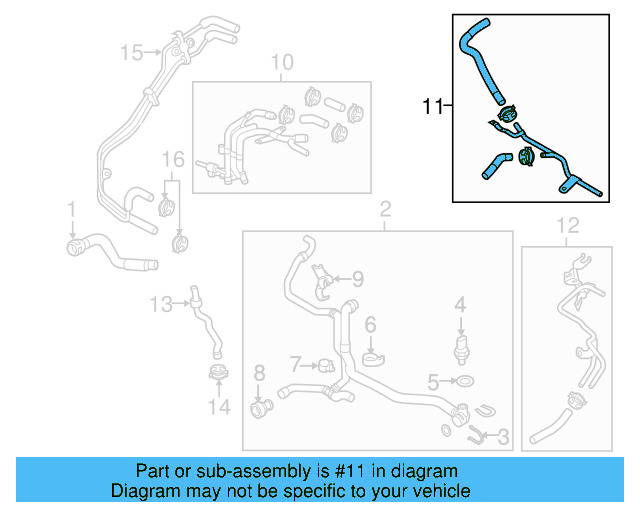 Hose & Tube Assembly 5Q0-121-064-BB - View 7